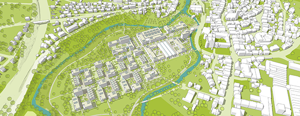 Modellprojekt LANDSTADT BAYERN Neuplanung LEONI-Gelände Stadt Roth