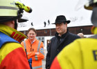 Teilnahme an einer Lagebesprechung der Einsatzkräfte in Bad Tölz: Ministerpräsident Dr. Markus Söder und Staatsminister Dr. Hans Reichhart