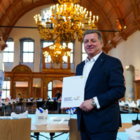 Der Gastgeber der Verkehrsministerkonferenz, Bayerns Bauminister Christian Bernreiter